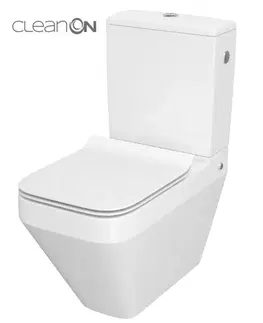 Záchody CERSANIT - WC KOMBI CREA CLEANON 010/020 ŠTVOREC, NÁDRŽKA 010 3/5, SEDADLO DUR SLIM WO LW ONE K114-022-B-SET
