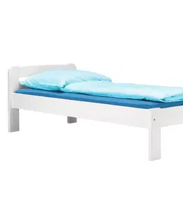 Postele Jednolôžko MAX 2 - 90x200 biely lak