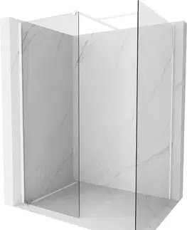 Sprchové dvere MEXEN/S - Kioto Sprchová zástena Walk-in 120 x 120, transparent, biela 800-120-202-20-00-120