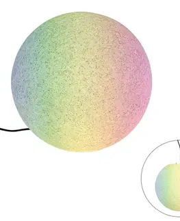 Vonkajšie stojanové svietidlá Inteligentné vonkajšie svietidlo sivé 45 cm IP65 vrátane LED - Nura