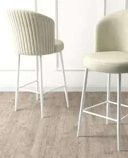 Barové stoličky Bar Stool Set (4 Pieces) Alte - Cream, White