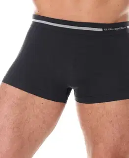 Boxerky, trenírky, slipy Pánske boxerky Brubeck Wool Comfort Graphite - M