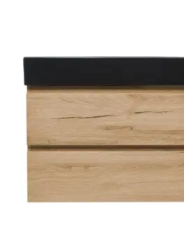 Kúpeľňový nábytok Kúpeľňová skrinka 2 zásuvková s umývadlom SAT B-Way 79x50x45 cm dub mat BWAY280OAKU2BB BWAY280OAKU2BB