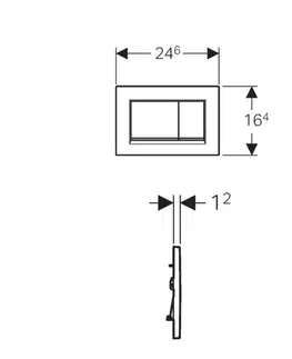 Záchody GEBERIT SIGMA30 ovládacie tlačítko, dual flush, chróm 115.883.KH.1