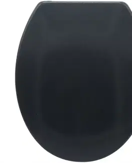 WC dosky Doska Dark Gray Pomalým Sklápaním