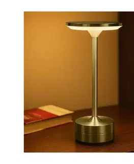 Lampy  Nabíjateľná dotyková stolná LED lampa TAVOLO LED/2,5W/5V 2400 mAh 3000-6000K zlatá ML2268
