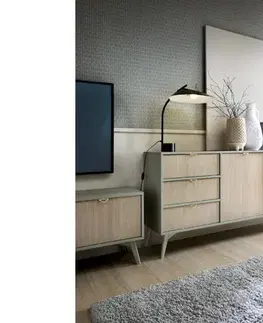 Komody ArtPS Komoda TIMBER KSZ158 | béžová/zelená