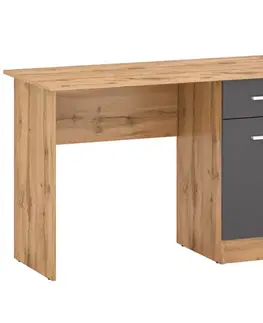 Moderné kancelárske stoly Písací stôl Stil 2 dub wotan/grafit