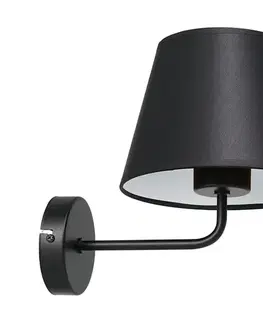 Svietidlá  Nástenná lampa ARDEN 1xE27/60W/230V čierna/biela 3481