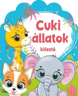 Nalepovačky, vystrihovačky, skladačky Cuki állatok - kifestő