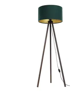 Lampy  Stojacia lampa STANDART 1xE27/60W/230V zelená/hnedá AS0464+BS0399