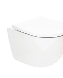 Záchody WC s doskou softclose závesné SAT Fusion biele vírové SATFUS010RTORP SATFUS010RTORP