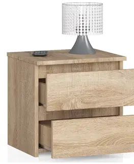 Nočné stolíky Moderný nočný stolík CALIN40, dub Sonoma