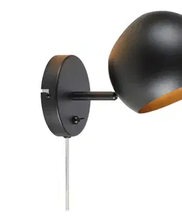 Svietidlá Markslöjd 108753 - Nástenná lampa EDGAR 1xE14/40W/230V čierna 108753