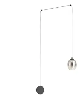 Svietidlá Redo 01-3484 - LED Nástenné svietidlo KHADI LED/6W/230V CRI90 pr.12 cm čierna/dymová 01-3484