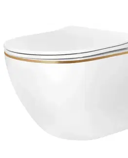 Sanitárna keramika Závesná WC misa Carlo Ini Tornado Gold Edge