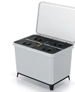 Odpadkové koše NABBI NKS60W4 odpadkový kôš na triedený odpad 40 l popolavá