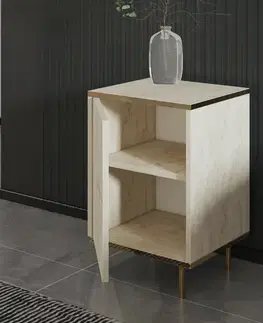 Konferenčné stolíky Nočný stolík Imaj Travertine and Gold