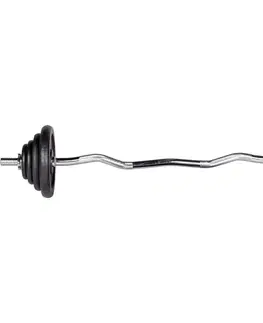 Činky Nakladací činkový set inSPORTline Castblack 120 cm/30 mm 45 kg