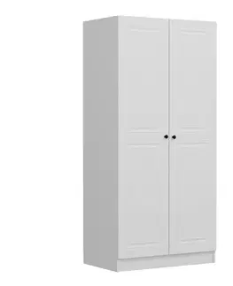 Šatňové skrine Šatníková skriňa Kale Membran White - 190