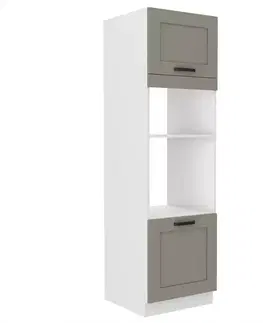 Kuchynské skrinky stojace Kuchynská skrinka Luna claygrey/biela 60DMP-210 2F