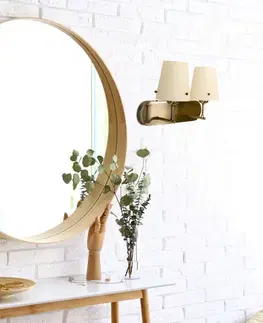 Nástenné svetlá Nástenná lampa Dasti patina 2x60W e27 béžové tienidlo