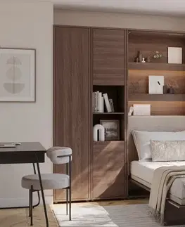 Šatníkové skrine Dig-net nábytok Policová skriňa Lenart BED CONCEPT BC-21 | dub dunin