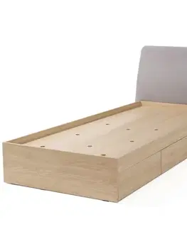 Jednolôžkové postele Posteľ Alessio AE12  90 Dub