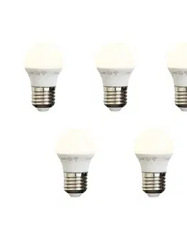 LED osvetlenie Sada 5 inteligentných stmievateľných LED žiaroviek E27 P45 Opal 4,9 W 470 lm 2200 – 4 000 K