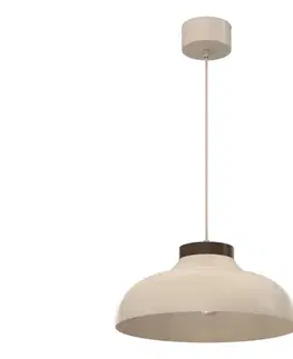 Svietidlá  Závesný luster na lanku BASCA 1xE27/15W/230V béžovo-hnedý 8483A