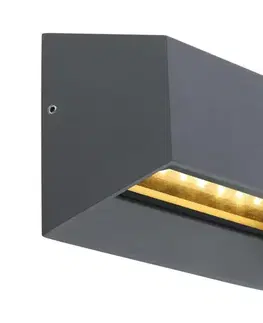 LED osvetlenie Globo 34175 - LED Vonkajšie nástenné svietidlo HONNA LED/7W/230V IP54 antracit 34175