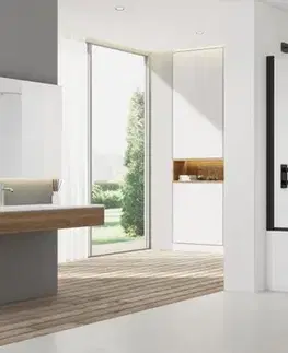 Sprchové dvere Vaňová zástena SAT SK 150x105 cm čierna SATVZSKNEW105C SATVZSKNEW105C