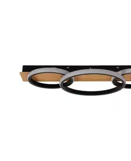 Svietidlá  LED Stropné svietidlo ROWENA LED/18W/230V čierna/hnedá ML2060