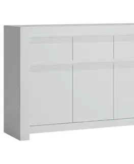 Komody do spálne Komoda Novi NVIK04 3D3S biela alpin/pvc biela supermat