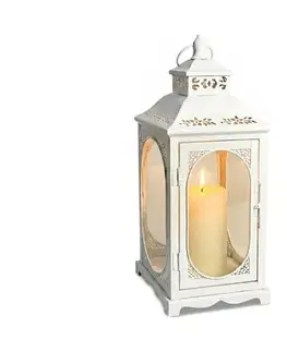 Taburetky Estilo Home Dekoratívna lucerna ROSEHILL 40 cm biela 5905623254647