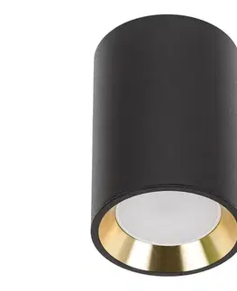 Svietidlá  Bodové svietidlo CHLOE 1xGU10/35W/230V okrúhly čierna/zlatá 005016