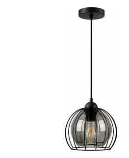 Svietidlá Keter Lighting Luster na lanku SOLO BLACK 1xE27/60W/230V 1472