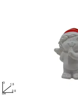 Sošky, figurky - anjeli MAKRO - Anjel vianočný 3cm rôzne druhy