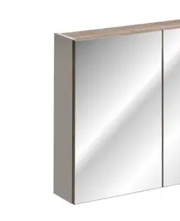 Skrinky do kúpeľne ArtCom Zrkadlová skrinka SANTA FE Taupe 84-80 | 80 cm
