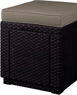 Záhradné taburety Záhradný taburet CUBE Allibert
