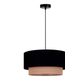 Svietidlá  - Luster na lanku BOHO 1xE27/15W/230V pr. 45 cm čierna/hnedá 89828