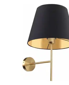 Svietidlá  Nástenná lampa ELENA 1xE27/20W/230V čierna 325839
