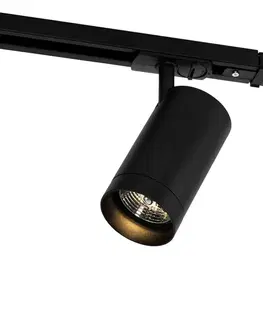 Koľajnicové svetelné systémy Moderný koľajnicový systém s 5 bodovými svetlami čierny 1-fázový GU10 70mm - Iconic Jeana Luxe