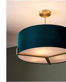 Svietidlá Endon 95839 - Luster na tyči HAYFIELD 3xE27/40W/230V mosadz/zelená 95839