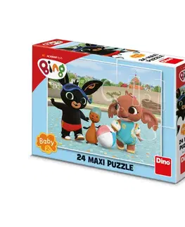Do 49 dielikov Dino Toys BING U BAZÉNU 24 maxi Puzzle
