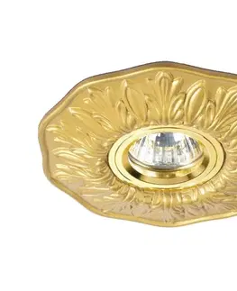 Svietidlá Ideal Lux - Zapustené stropné svietidlo POLKA 1xGU10/50W/230V zlaté 115610