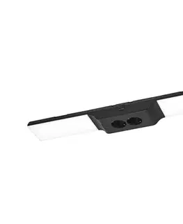 Svietidlá Osram - stmievateľné LED svietidlo pod linku so zásuvkami UNDERCABINET LED/10W/230V čierne 4099854463211