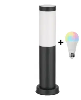 LED osvetlenie BRILAGI - LED RGBW Vonkajšie svietidlo 1xE27/12W/230V 40 cm IP44 čierne BG3936+AI0819