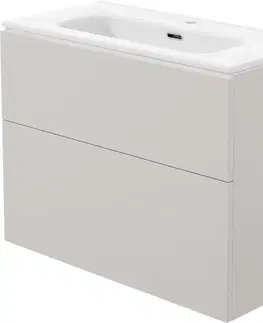 Kúpeľňový nábytok DEANTE - Prizma cashmere kúpeľňová skrinka, s umývadlom - 80 cm; STKU8U6U8M