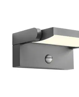 LED osvetlenie Redo 90587 - LED vonkajšie svietidlo so senzorom FLIP LED/20W/230V 3000K IP54 antracit 90587